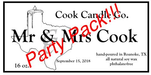 Party Pack 16 oz Candles